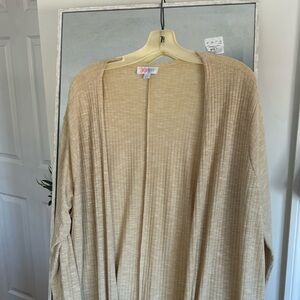 LuLaRoe Beige Open-Front Cardigan